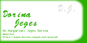 dorina jeges business card